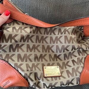 Michael Kors Brown and Orange Shoulder Bag